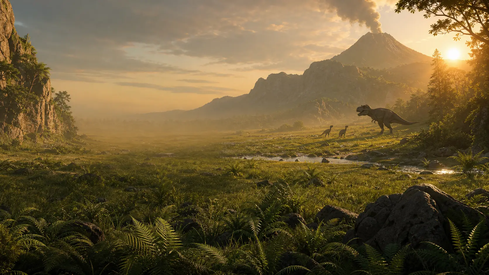 Dino Roam prehistoric island backdrop