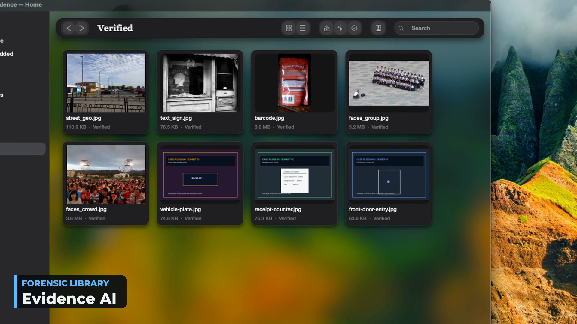 Evidence AI forensic evidence workspace