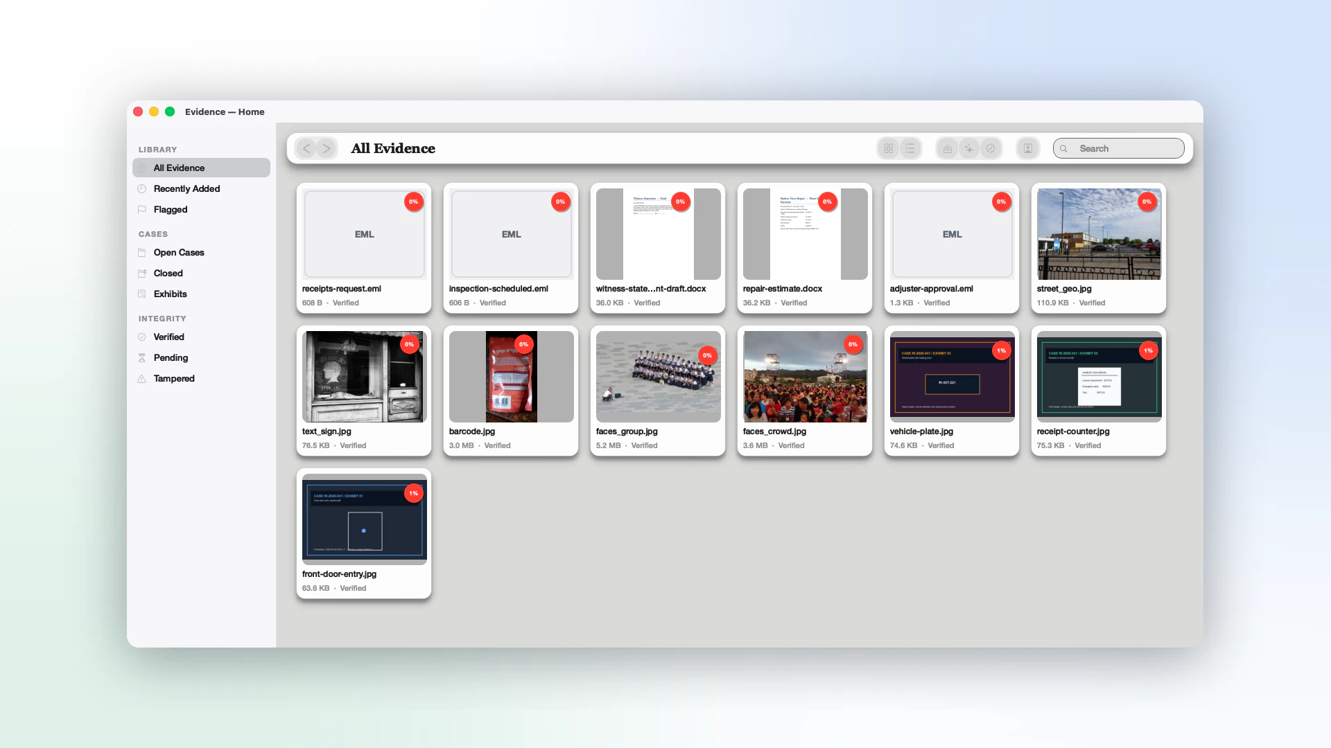 Evidence AI forensic evidence workspace